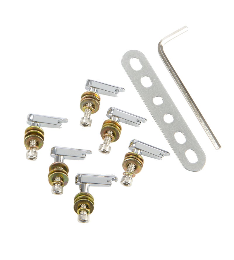 Big Rock Power Pins 2.0 - Chrome Set with Power Plate Upgrade- Patented Bridge Pin System for Acoustic Guitars- Improved Tone, Amplified Sound, Easier Restringing, and Faster Tuning - Image 2